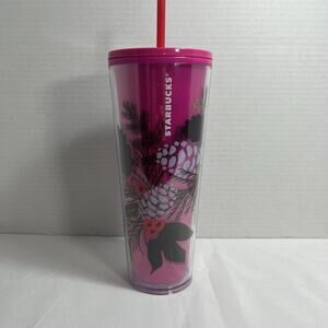 Pink Pinecone Starbucks 2021‎ Winter Holiday Color Change Venti Cold Cup